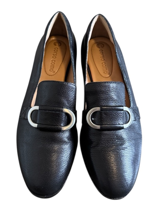 Corso Como Shoes - Corso Como Clarrah Black Leather Horsebit Loafers Size 6 Orig $120